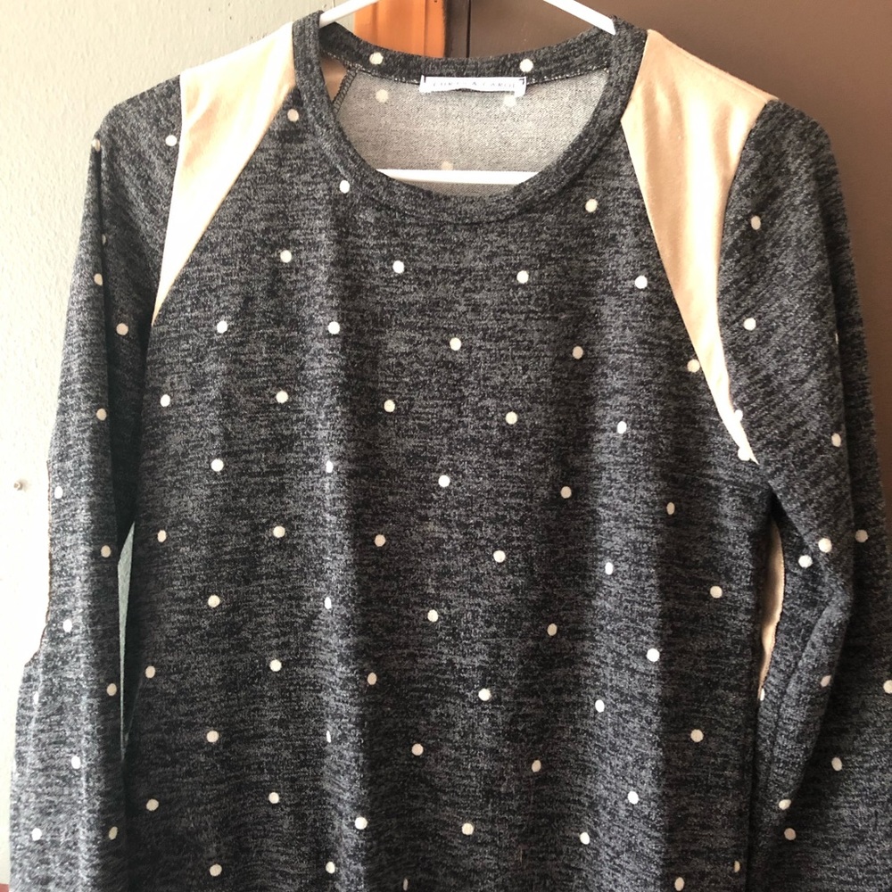 Polka dot long sleeve blouse